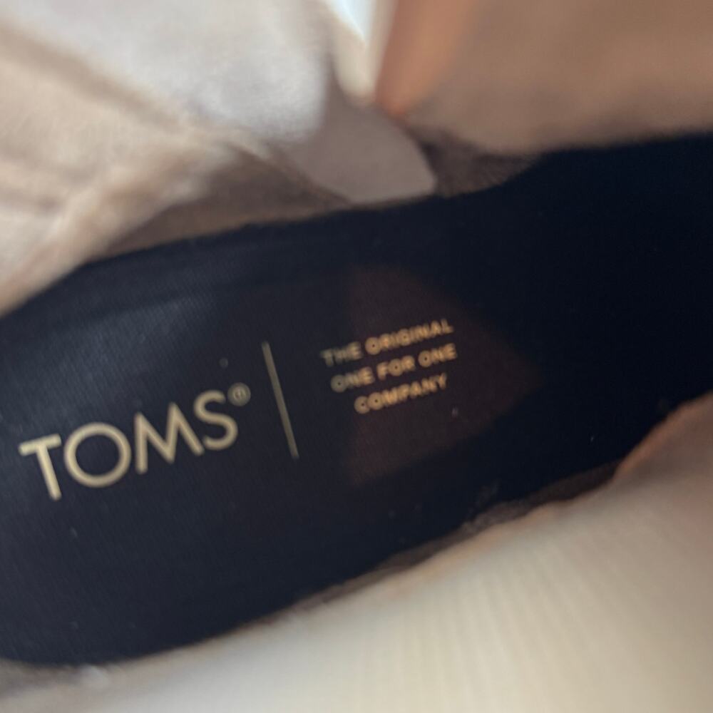 TOMS Beige Neutral Classic Suede Side Zipper Wedge Booties Women's Size 8.5 - Picture 9 of 10